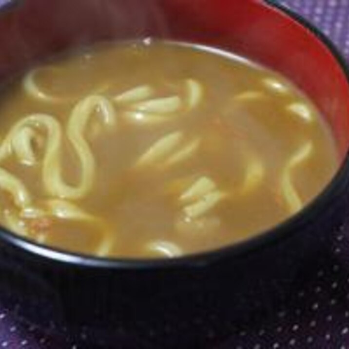 レトルトカレーが大変身♪カレーうどん♪